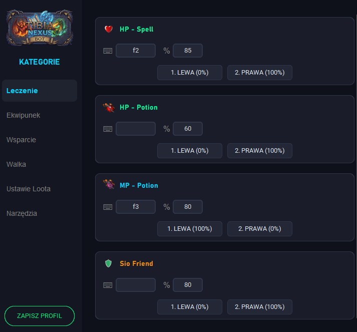 Konfiguracja leczenia