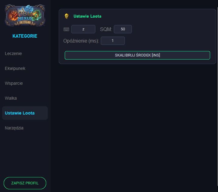 Konfiguracja auto loot